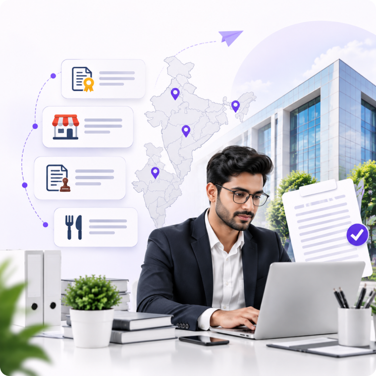 Business license registration support